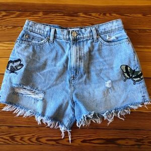 Cute Cute Cutoff Butterfly Shorts by Hudson